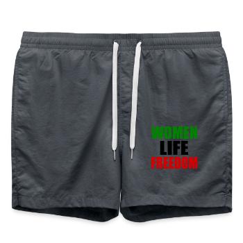 Women life freedom - Short de bain - charbon - Devant - AI Model Male 185 light (185cm)
