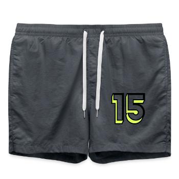 15. 15 ANS. 15e ANNIVERSAIRE. ANNIVERSAIRE 15 ANS. - Short de bain - charbon - Devant - AI Model Male 185 light (185cm)