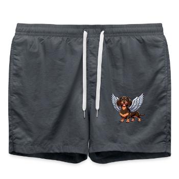 Teckel Ange Ailes Célestes - Short de bain - charbon - Devant - AI Model Male 185 light (185cm)