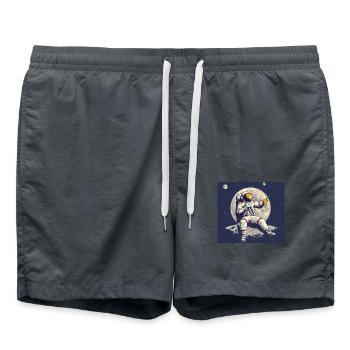 ASTRONAUTE PLAGE BIERE - Short de bain - charbon - Devant - AI Model Male 185 light (185cm)