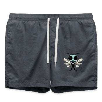 Libellule Halloween Bande dessinée drôle - Short de bain - charbon - Devant - AI Model Male 185 light (185cm)