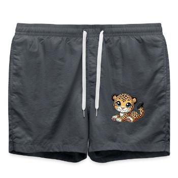 Bébé guépard - Short de bain - charbon - Devant - AI Model Male 185 light (185cm)