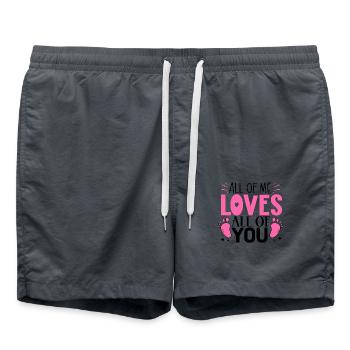 Baby loading babes women mother design newborn - Swim Trunks - anthracite - Front - AI Model Male 185 light (185cm)