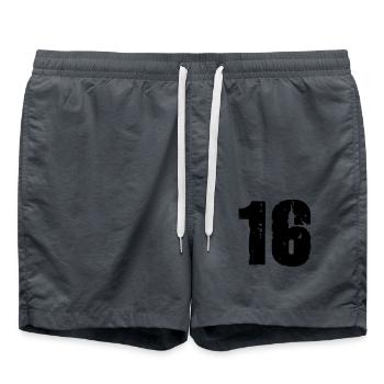 16 - Badeshorts - Anthrazit - Vorne - AI Model Male 185 light (185cm)