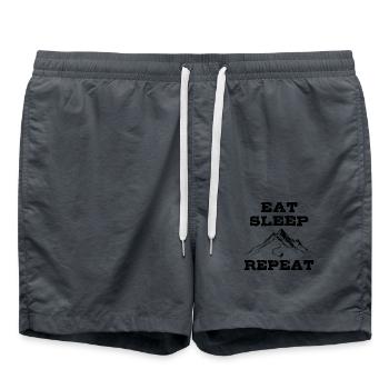 Eat Sleep Ski Repeat - Ski - Ski - Swim Trunks - anthracite - Front - AI Model Male 185 light (185cm)