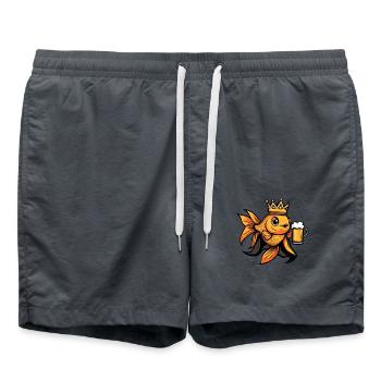 Goldfish Beer Funny Fish - Swim Trunks - anthracite - Front - AI Model Male 185 light (185cm)