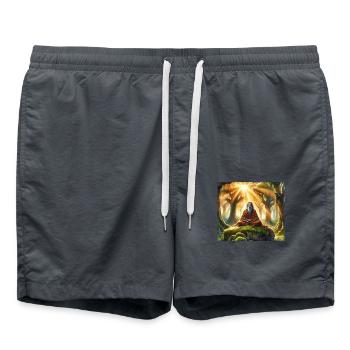 Yogi (B) - Badeshorts - Anthrazit - Vorne - AI Model Male 185 light (185cm)