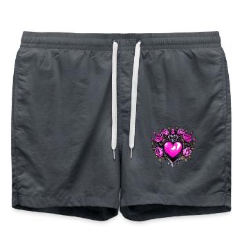 Herz Symbol Love - Badeshorts - Anthrazit - Vorne - AI Model Male 185 light (185cm)