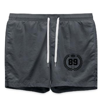 Armoiries 89 - Short de bain - charbon - Devant - AI Model Male 185 light (185cm)