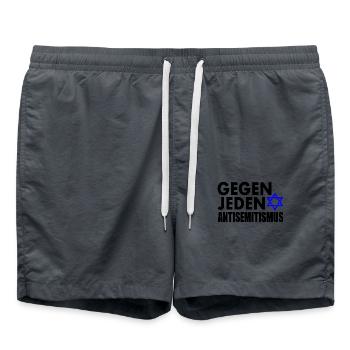 Gegen jeden antisemitismus - Badeshorts - Anthrazit - Vorne - AI Model Male 185 light (185cm)