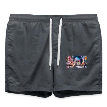 Akihabara, Tokyo, Japan - Swim Trunks - anthracite - Front - AI Model Male 185 light (185cm)