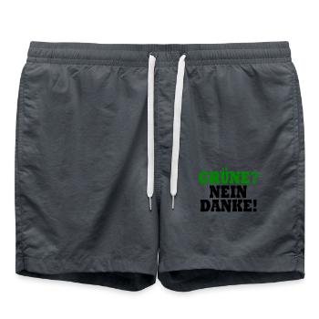 grüne nein danke - Badeshorts - Anthrazit - Vorne - AI Model Male 185 light (185cm)