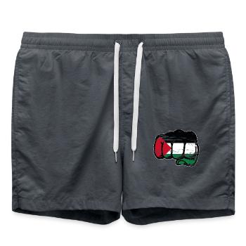 Palestinien Flagge Faust Hand used - Badeshorts - Anthrazit - Vorne - AI Model Male 185 light (185cm)