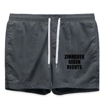 Zimmerer gegen rechts - Badeshorts - Anthrazit - Vorne - AI Model Male 185 light (185cm)