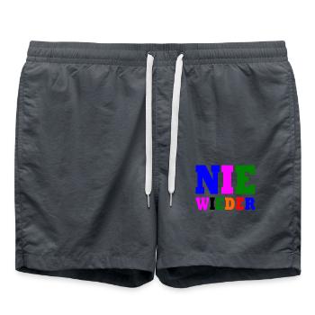 Nie wieder - Badeshorts - Anthrazit - Vorne - AI Model Male 185 light (185cm)