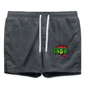 Poing du drapeau de la Mauritanie utilisé - Short de bain - charbon - Devant - AI Model Male 185 light (185cm)
