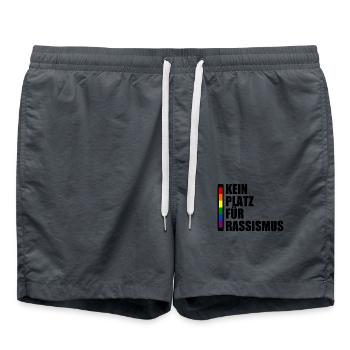 kein platz für rassismus - Badeshorts - Anthrazit - Vorne - AI Model Male 185 light (185cm)