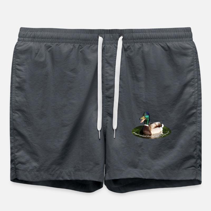 Plappermaul babble chatter duck - Swim Trunks - anthracite
