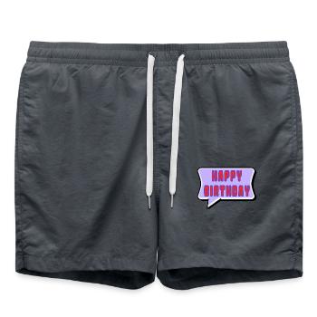 ALLES GUTE ZUM GEBURTSTAG. ALLES GUTE ZUM GEBURTSTAG. JAHRESTAG. - Badeshorts - Anthrazit - Vorne - AI Model Male 185 light (185cm)