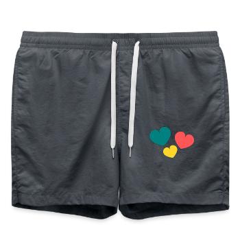 PAAR. ICH HABE GERADE GEHEIRATET. Junggesellinnenabschied. VALENTINSTAG. LIEBE. - Badeshorts - Anthrazit - Vorne - AI Model Male 185 light (185cm)