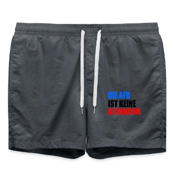 die afd ist keine alternative - Badeshorts - Anthrazit - Vorne - AI Model Male 185 light (185cm)