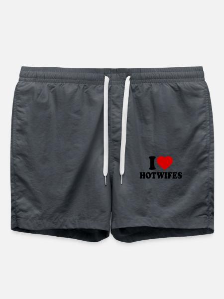 I love hotwifes - Swim Trunks - anthracite