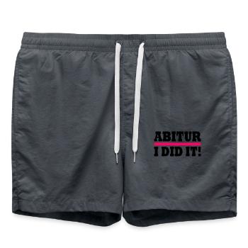 Abitur - Badeshorts - Anthrazit - Vorne - AI Model Male 185 light (185cm)
