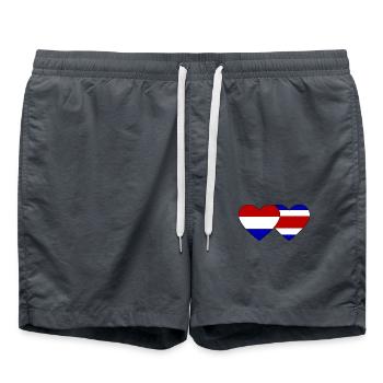 Holland Costa Rica Flag Heart - Swim Trunks - anthracite - Front - AI Model Male 185 light (185cm)