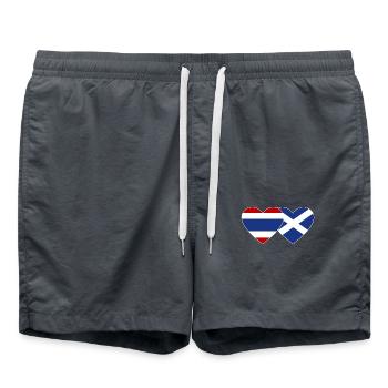 Coeur de drapeau de Thaïlande Ecosse - Short de bain - charbon - Devant - AI Model Male 185 light (185cm)