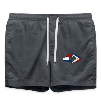 Hollande Philippines Drapeau Mains Coeur Forme Utilisé - Short de bain - charbon - Devant - AI Model Male 185 light (185cm)