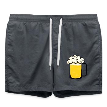 Chope de bière - Short de bain - charbon - Devant - AI Model Male 185 light (185cm)