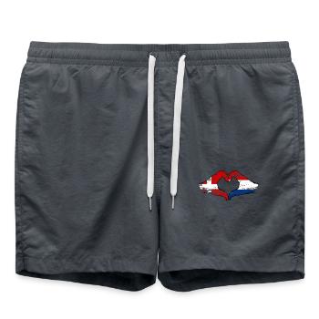 Danemark Hollande forme de coeur avec des mains utilisées - Short de bain - charbon - Devant - AI Model Male 185 light (185cm)