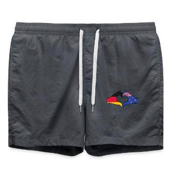 Allemagne Nouvelle-Zélande drapeau mains coeur utilisé - Short de bain - charbon - Devant - AI Model Male 185 light (185cm)