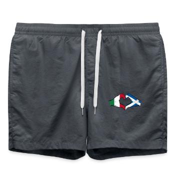 Italie Ecosse Mains Coeur Forme Utilisé - Short de bain - charbon - Devant - AI Model Male 185 light (185cm)