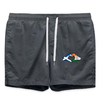 Scotland India Hands Heart Shape - Swim Trunks - anthracite - Front - AI Model Male 185 light (185cm)