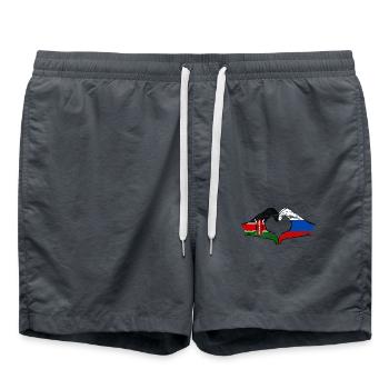 Kenya Russie mains forme de coeur utilisé - Short de bain - charbon - Devant - AI Model Male 185 light (185cm)