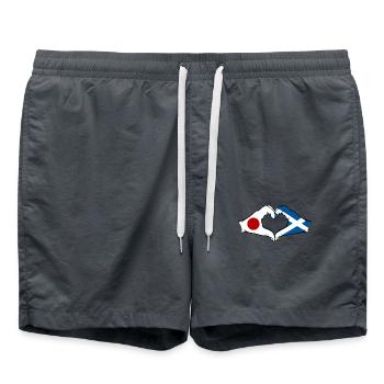Japon Ecosse mains forme de coeur - Short de bain - charbon - Devant - AI Model Male 185 light (185cm)