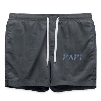 PAPY. FÊTE DES PÈRES. BONNE FÊTE PAPY. JE T'AIME. - Short de bain - charbon - Devant - AI Model Male 185 light (185cm)