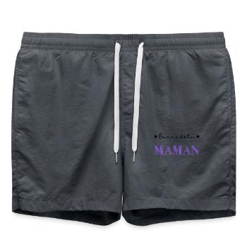 FÊTE DES MÈRES. BONNE FÊTE MAMAN. MAMAN. JE T'AIME - Short de bain - charbon - Devant - AI Model Male 185 light (185cm)
