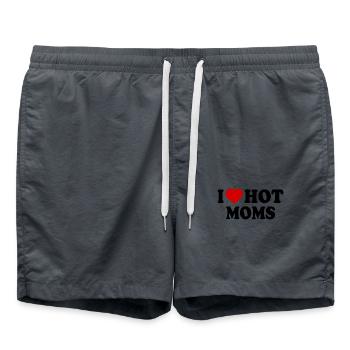 I love hot moms - Badeshorts - Anthrazit - Vorne - AI Model Male 185 light (185cm)