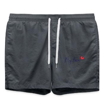 NOËL. ANNEE. ANNIVERSAIRE. RETRAITE. PAPA. MAMAM. - Short de bain - charbon - Devant - AI Model Male 185 light (185cm)