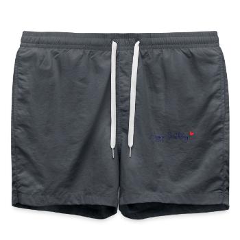 HAPPY BIRTHDAY. HAPPY BIRTHDAY. ANNIVERSARY. - Swim Trunks - anthracite - Front - AI Model Male 185 light (185cm)