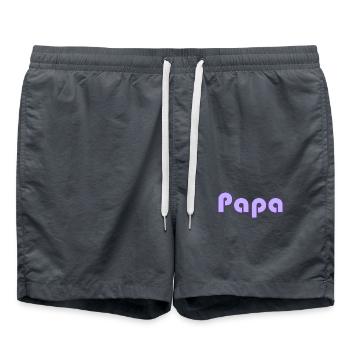 HAPPY BIRTHDAY DAD. DAD. FATHER's DAY. FATHER - Swim Trunks - anthracite - Front - AI Model Male 185 light (185cm)
