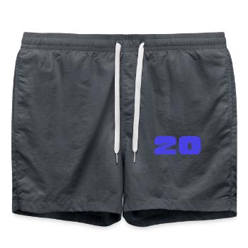 20. 20 ANS. 20e ANNIVERSAIRE. ANNIVERSAIRE 20 ANS. - Short de bain - charbon - Devant - AI Model Male 185 light (185cm)