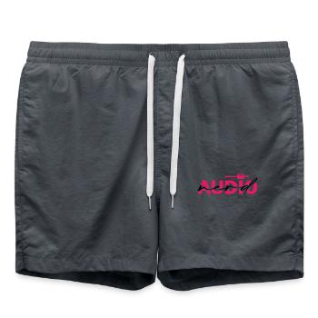 Audio Music Nerd Minimal Techno DJ - Swim Trunks - anthracite - Front - AI Model Male 185 light (185cm)