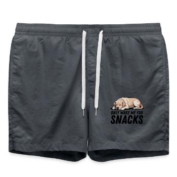 Only Wake Me For Snacks Yellow Golden Labrador - Short de bain - charbon - Devant - AI Model Male 185 light (185cm)