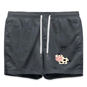 Kuh lustig Spruch - Badeshorts - Anthrazit - Vorne - AI Model Male 185 light (185cm)
