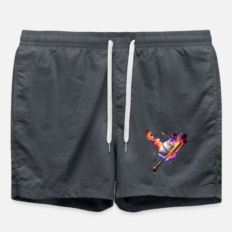 Baseball on fire. - Swim Trunks - anthracite