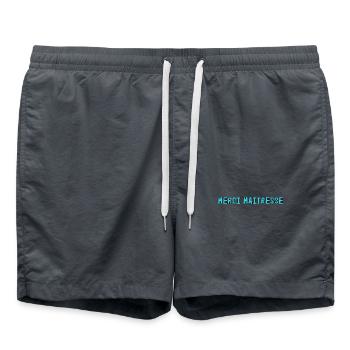 GELIEBTE. MEISTER. VIELEN DANK. DANKE, HERRIN - Badeshorts - Anthrazit - Vorne - AI Model Male 185 light (185cm)