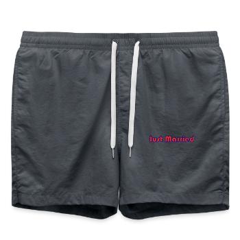 COUPLE. JUST MARRIED. EVJF. SAINT VALENTIN. MARIES - Short de bain - charbon - Devant - AI Model Male 185 light (185cm)
